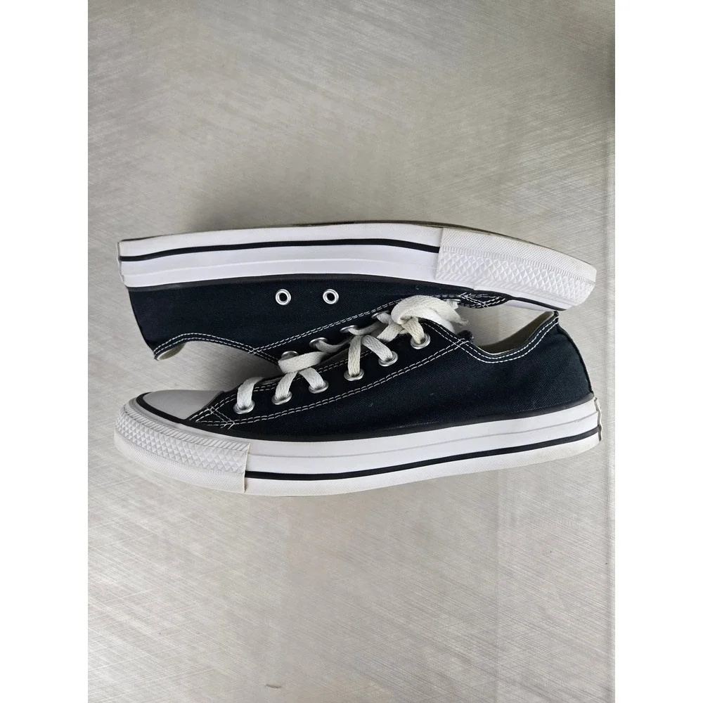 Classic Low-Top Canvas Sneakers - Black - Picture 11 of 12